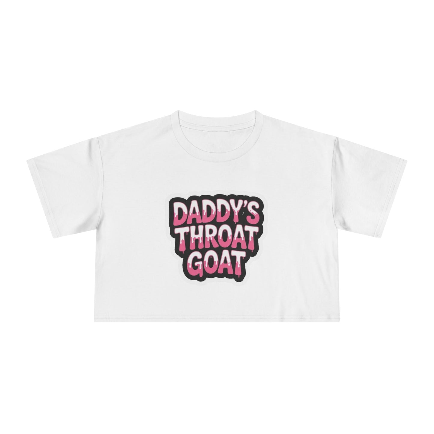 Crop Tee — "Daddy's Throat Goat" Graphic - inkprint