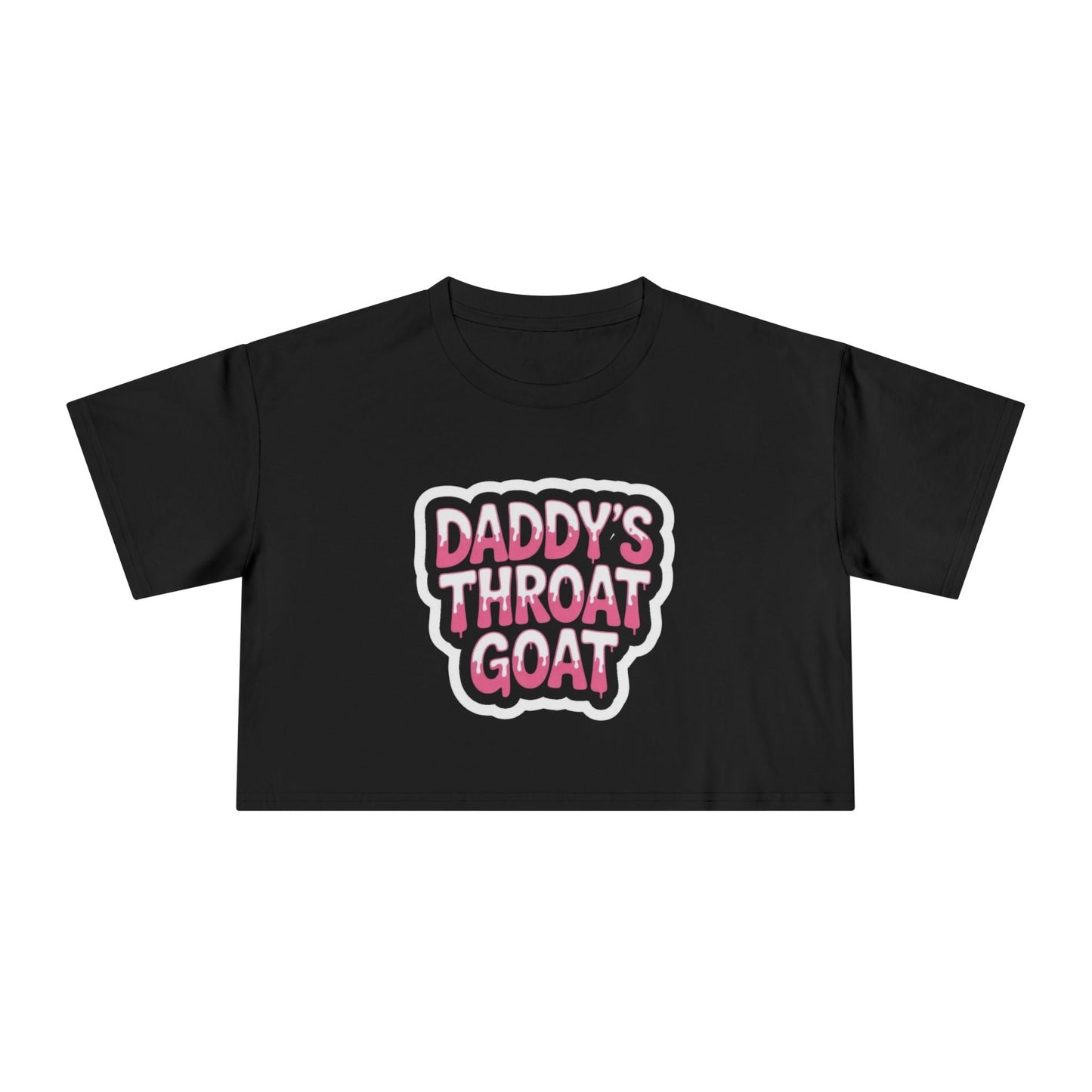 Crop Tee — "Daddy's Throat Goat" Graphic - inkprint