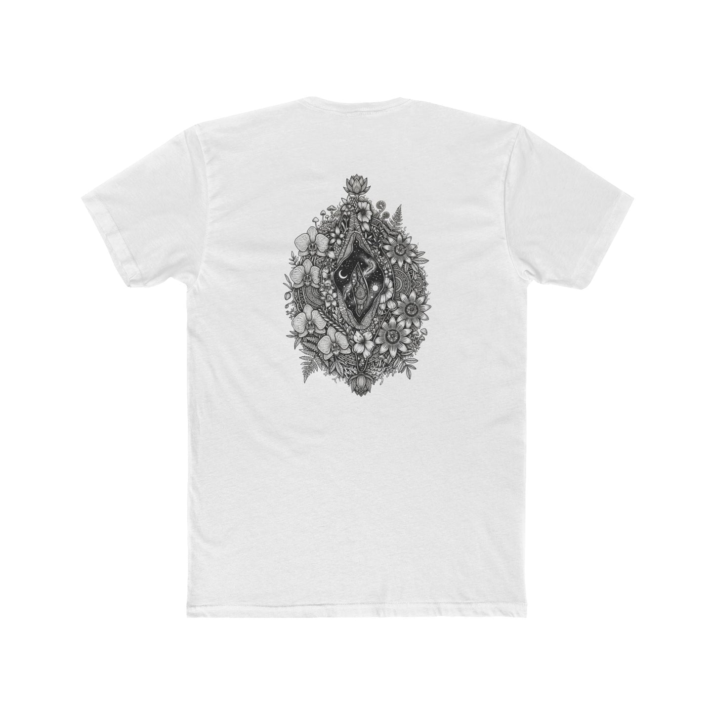 Floral Sacred Heart Tee — Botanical Anatomical Art T-Shirt - inkprint
