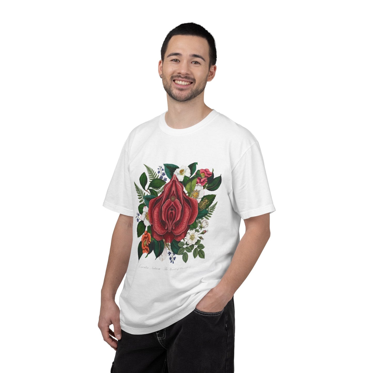 Floral Vaginea Tee — Botanical Rose Graphic T-Shirt - inkprint