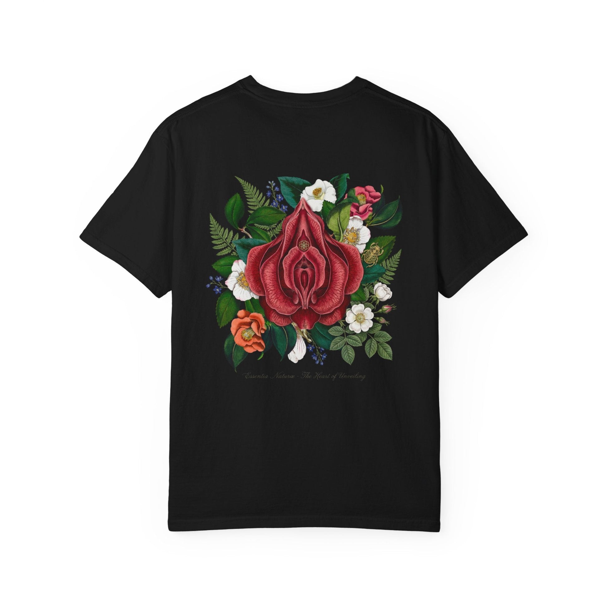 Floral Vaginea Tee — Botanical Rose Graphic T-Shirt - inkprint