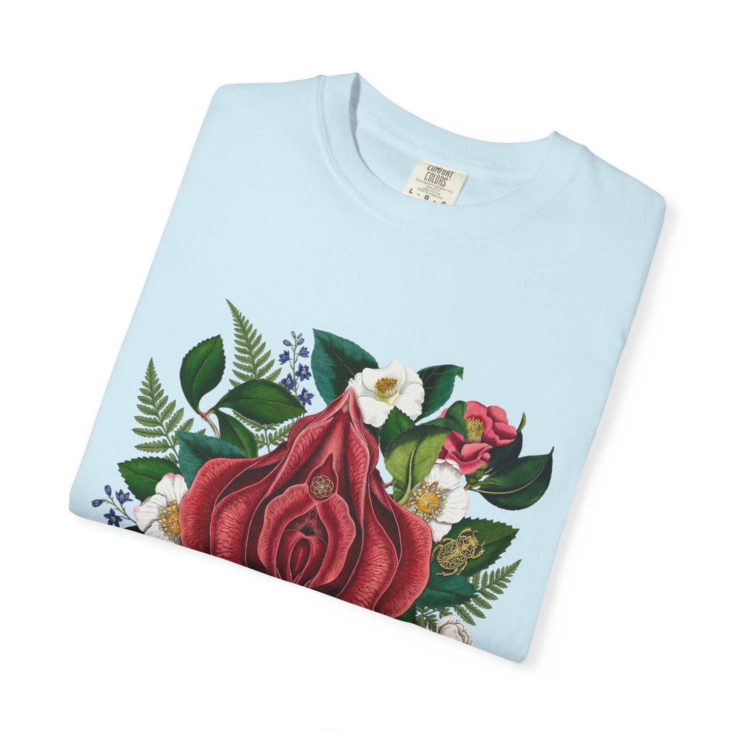 Floral Vaginea Tee — Botanical Rose Graphic T-Shirt - inkprint