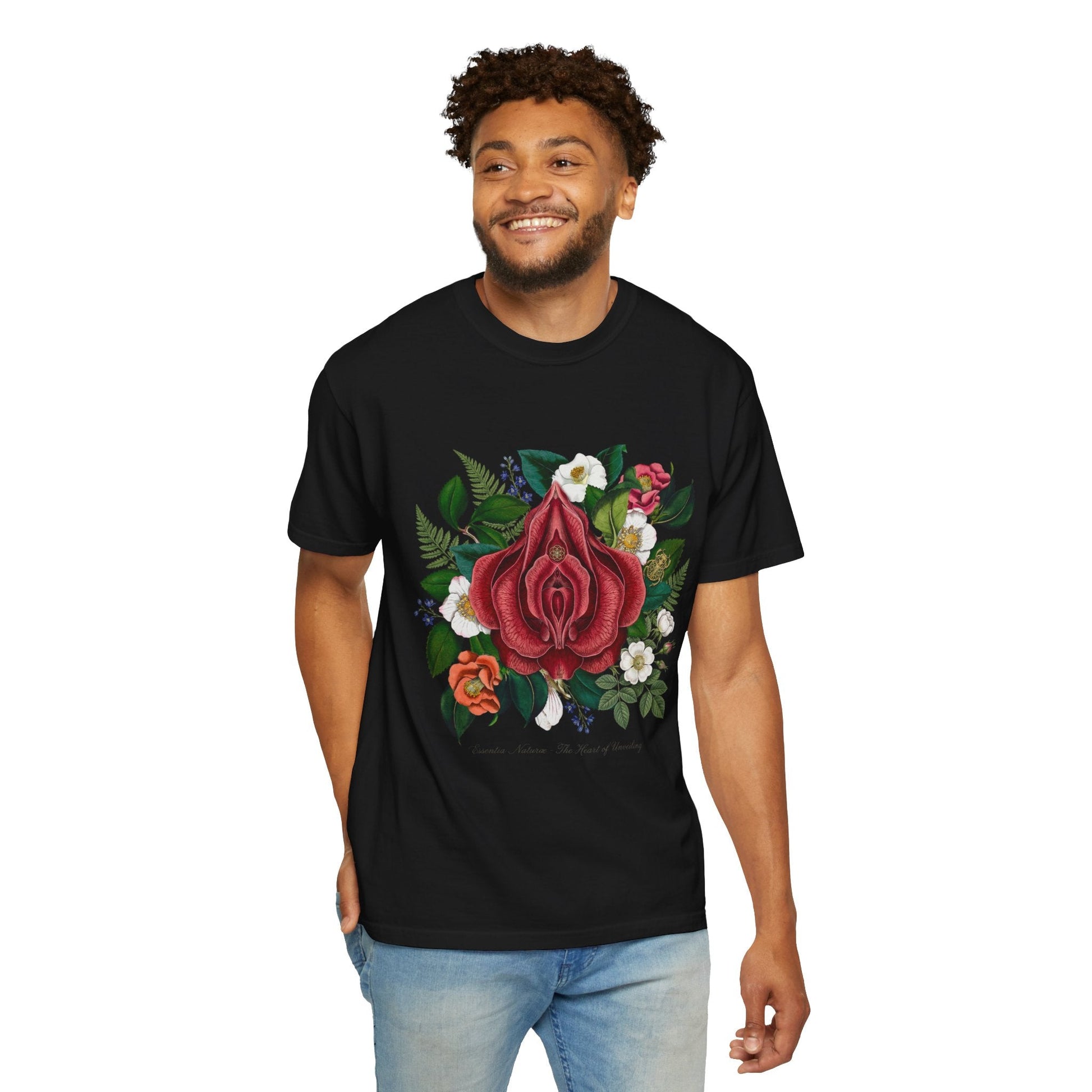 Floral Vaginea Tee — Botanical Rose Graphic T-Shirt - inkprint