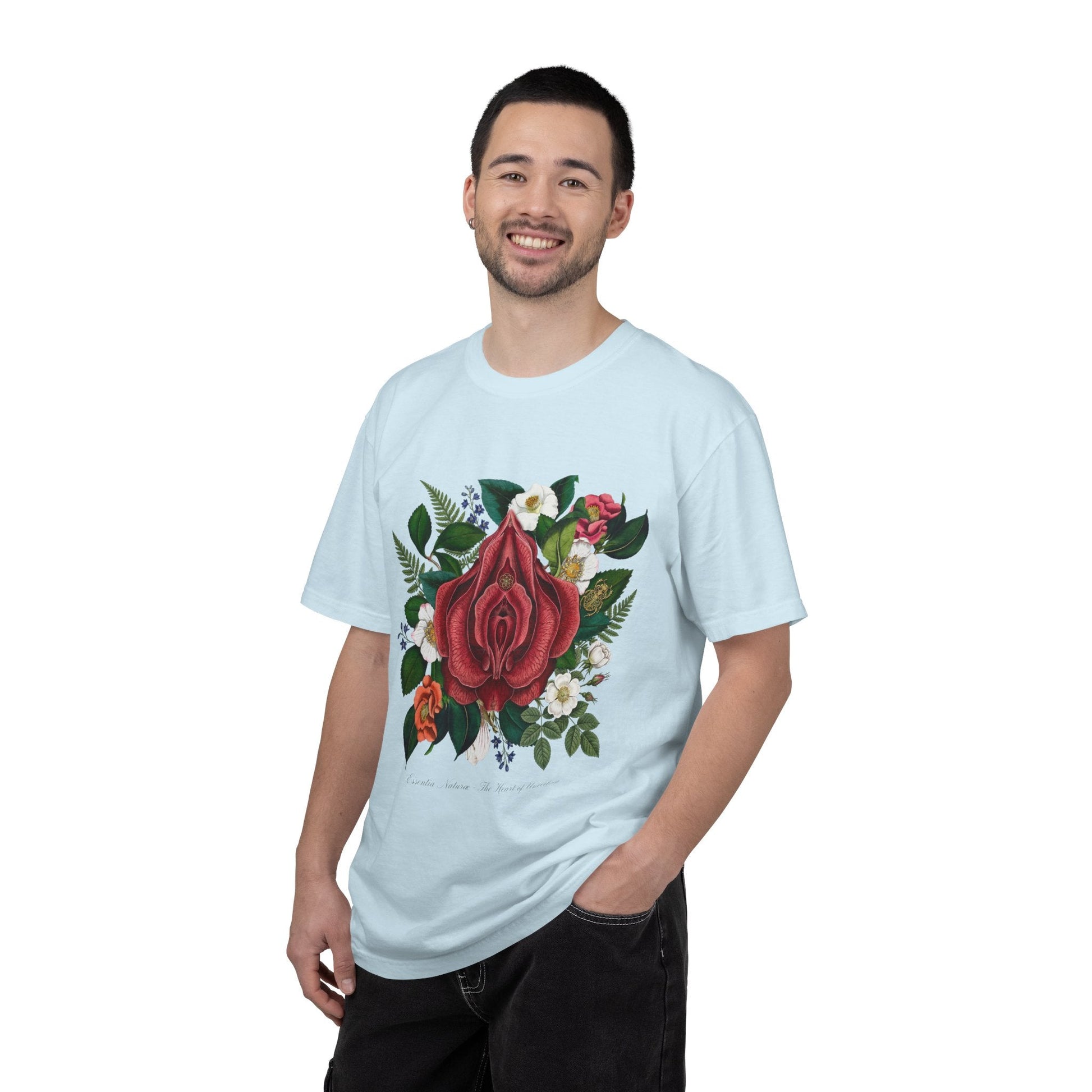 Floral Vaginea Tee — Botanical Rose Graphic T-Shirt - inkprint