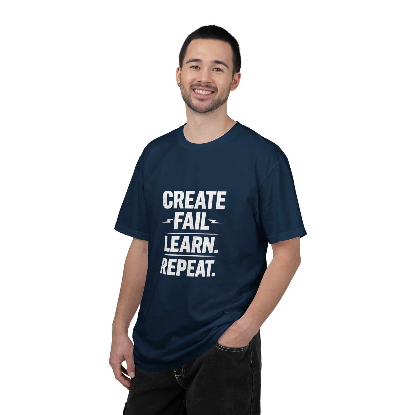 Garment - Dyed T-Shirt — Subtle Text Graphic Tee - inkprint