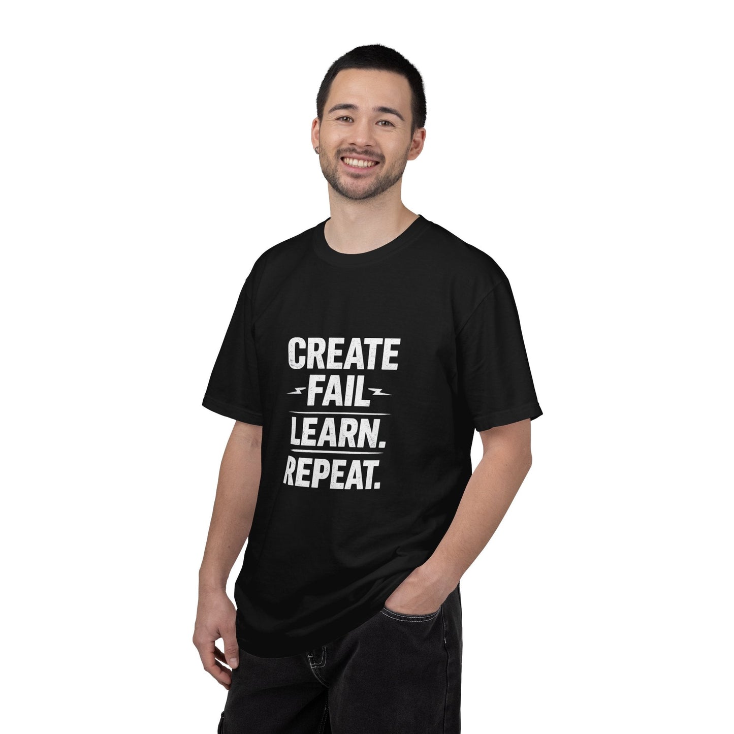 Garment - Dyed T-Shirt — Subtle Text Graphic Tee - inkprint