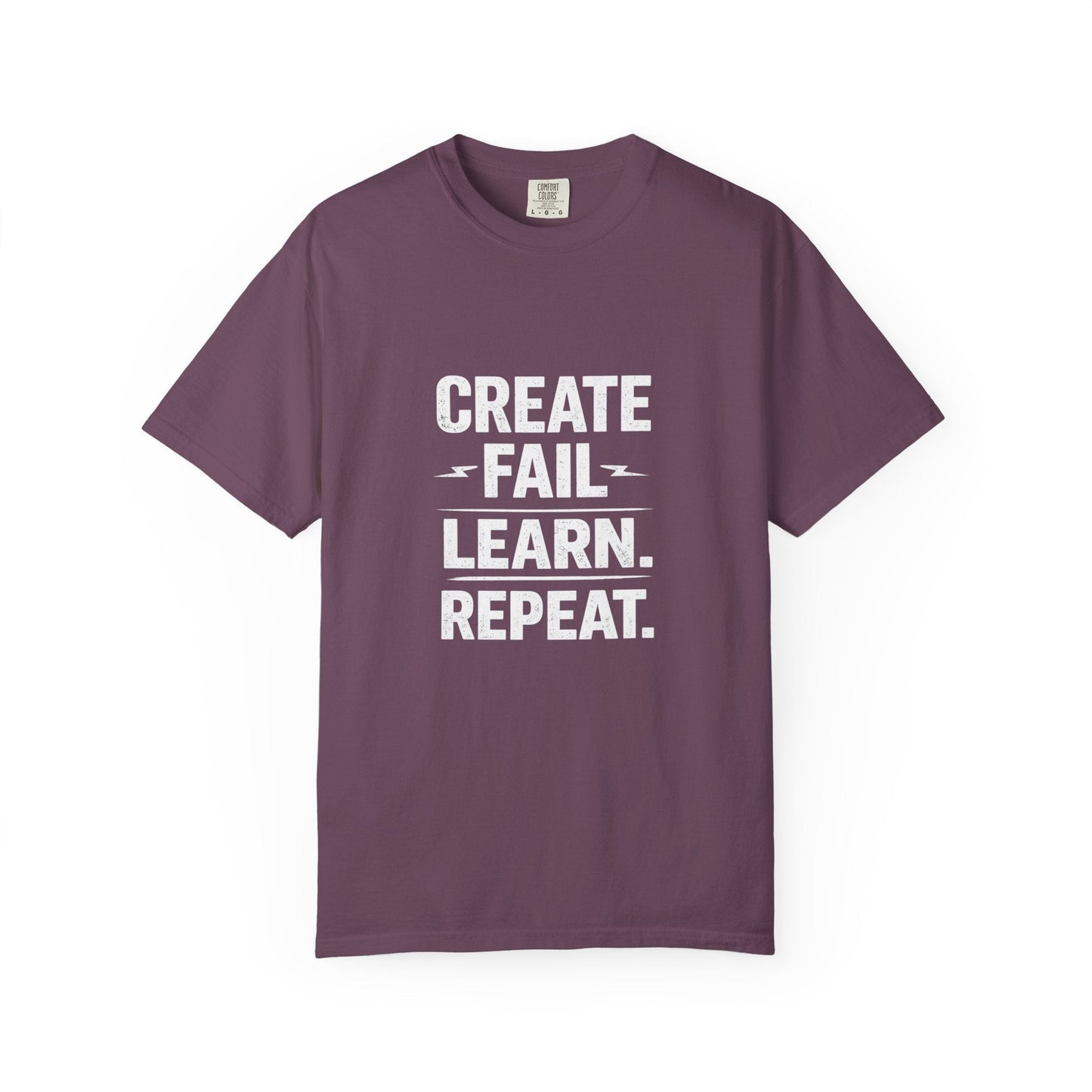 Garment - Dyed T-Shirt — Subtle Text Graphic Tee - inkprint