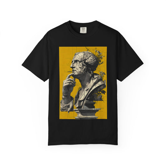 Philosopher Bust Graphic T-Shirt — Vintage Statue Art Tee - inkprint