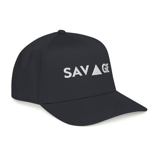 Savage Mid Profile Baseball Cap — Embroidered 'Savage' Hat - inkprint