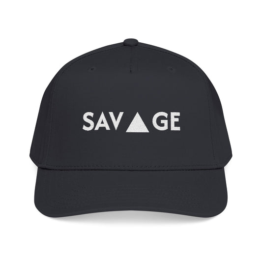 Savage Mid Profile Baseball Cap — Embroidered 'Savage' Hat - inkprint
