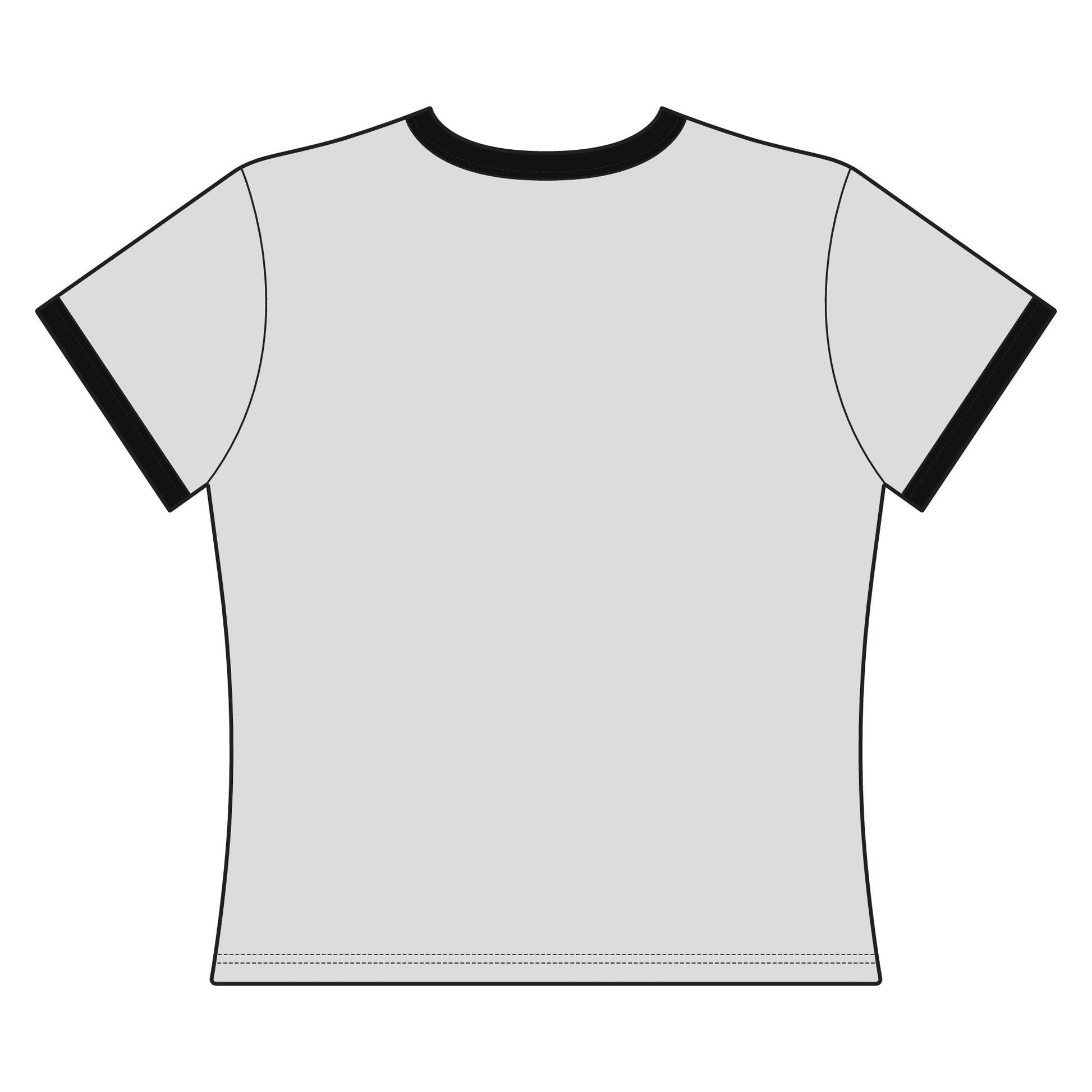 You’re Staring Again Ringer Tee — Women's Retro Graphic T-Shirt - inkprint